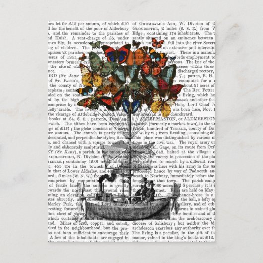 バタフライ飛行船 ポストカード (正面)