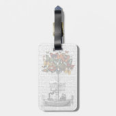 バタフライ飛行船 ラゲッジタグ (裏面縦)