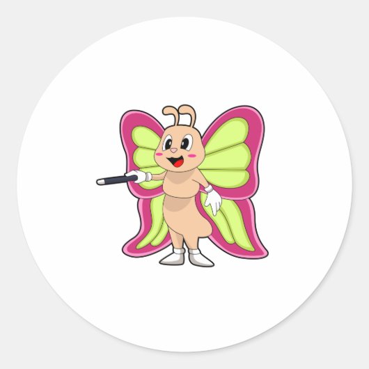 バタフライ魔法杖 ラウンドシール (正面)