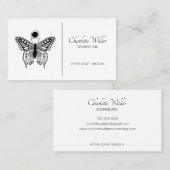 バタフライ黒白カウンセラー 名刺 (正面/裏面)