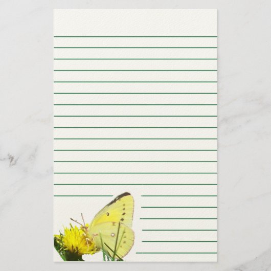 バタフライ1が並んだ 便箋 (正面)