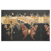 バタフライ3カスタム織物 ファブリック (ファットクウォーター)