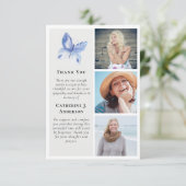 バタフライ3フォト悔やみや弔慰葬儀 サンキューカード (スタンド正面)