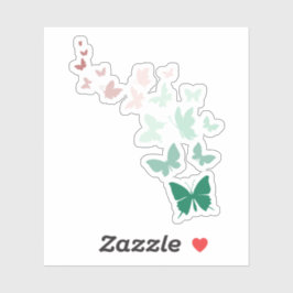 バタフライ3" x 3" カスタムカットビニール シール