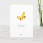 バタフライ – もし何秋? – カー感動的ド カード (裏面)