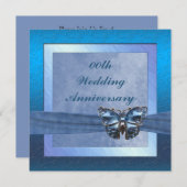 バタフライ・アニバーサリー・パーティー招待状 招待状 (正面/裏面)