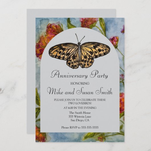 バタフライ インビテーション (正面/裏面)