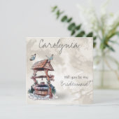 バタフライ ウィッシング ウェル ブライズメイド 招待状 (スタンド正面)