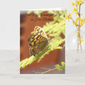 バタフライ・ウェイフ・誕生日・カード カード (黄色い花)