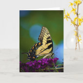 バタフライ、カード カード (黄色い花)