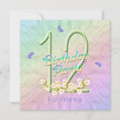 バタフライ·ガーデン第12回誕生日パーティーの招待 招待状 (正面)