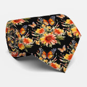 バタフライ ガーデン エレガント パターン ネクタイ (ロール)