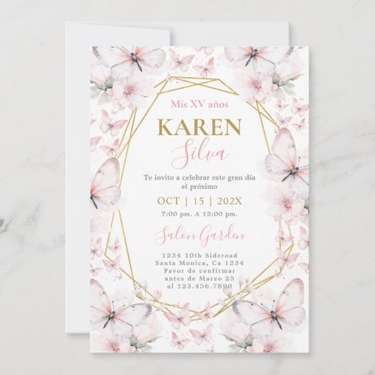 バタフライ・キンセアニエラ 招待状 (正面)