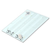 バタフライ・グランド・スタッフ、特に広いルールの子どもたちの音楽 ノートパッド (アングル)