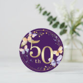 バタフライ ゴールド リング 花輪 50周年記念 招待状 (スタンド正面)