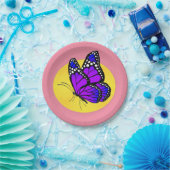 バタフライ&サン紙プレート ペーパープレート (パーティー)