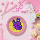 バタフライ&サン紙プレート ペーパープレート (パーティー)