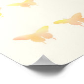 バタフライ シャビー シック パステル イラスト ポスター (角)