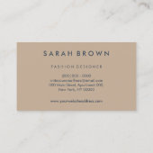 バタフライ シンプル ロゴ ネイビー 名刺 (裏面)