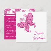 バタフライ スイート16 招待状 (正面/裏面)