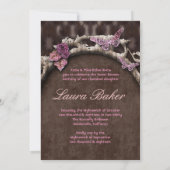 バタフライ スイート 16 招待 ヴィンテージ ガーデン パーティー PB 招待状 (裏面)