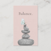 バタフライ&ストーンライフコーチウェルネスヨガスパ 名刺 (正面)