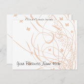 バタフライ&スワール フラワー ギフト券 ポストカード (正面/裏面)