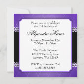 バタフライ ダイヤモンド パープル キンセアニエラ 招待状 (裏面)