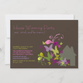 バタフライ&デコパーティーハウスウォーミング 招待状 (正面)