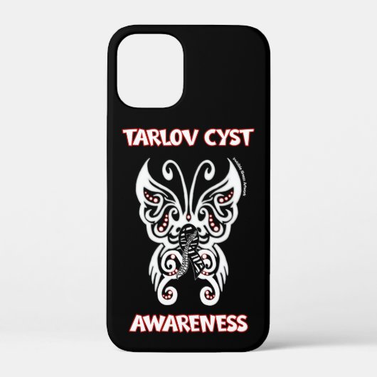 バタフライ/トライバル...Tarlov嚢胞 Case-Mate iPhoneケース (裏面)