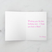 バタフライ、ハッピーバースデーカスタマイズ-  カード (内部)