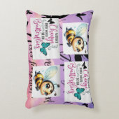 バタフライ🦋&ハニービー組み合わせアクセント枕 アクセントクッション (正面(垂直))