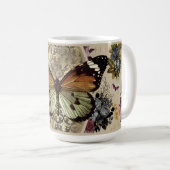 バタフライ&バラコーヒーマグ コーヒーマグカップ (正面右)