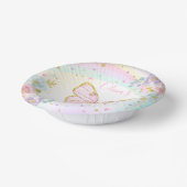 バタフライ・バースデー・パーティーピンク・フローラ・バタフライ ペーパーボウル (傾斜あり)