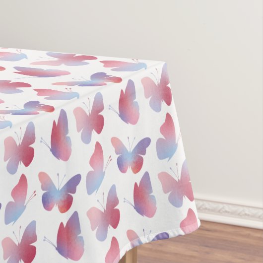 バタフライ – パステルエレガント蝶の長方形 テーブルクロス (インサイチュ)