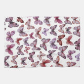 バタフライ パターン 水彩 エレガント かわいい ギフト キッチンタオル (横)