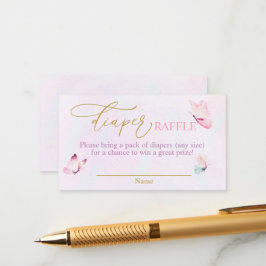 バタフライ パープル ピンク おむつくじ エンクロージャーカード