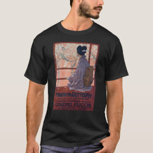 バタフライ・ビンテージ夫人ポスター（1904年） Tシャツ