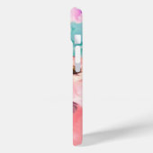 バタフライ、ピンクの水色のバラとアネモネの花 Case-Mate iPhoneケース (裏面 / 左)