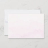 バタフライ ピンク パープル ゴールド ガール 1歳の誕生日 写真 サンキューカード (裏面)