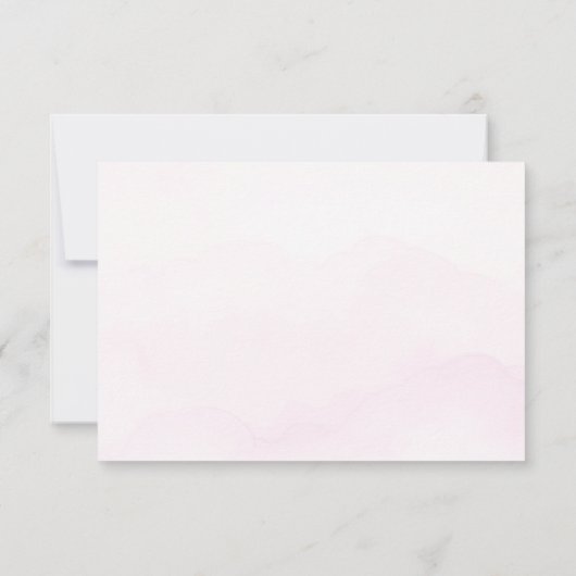 バタフライ ピンク パープル ゴールド ガール 1歳の誕生日 写真 サンキューカード (裏面)