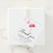 バタフライ ピンク フローラル ブライダル シャワー サンクス フェイバータグ (インサイチュ)