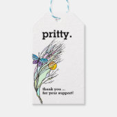 バタフライ フィールズ デザイン ギフト タグ (正面)