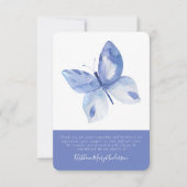 バタフライ・フォト・悔やみや弔慰葬 サンキューカード (正面)