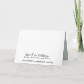 バタフライ フライト フラワーのウェディング お礼 サンキューカード (裏面)