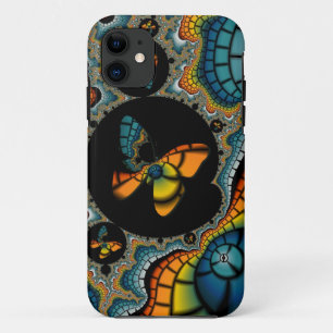 バタフライ フラクタル iPhone ケース