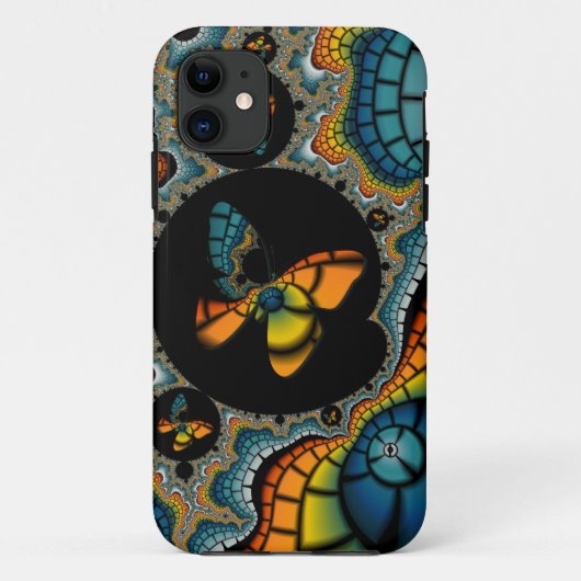 バタフライ フラクタル iPhone ケース Case-Mate iPhoneケース (裏面)