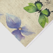 バタフライ フラワル エフェメラ 手書き デコパージュ 薄葉紙 (詳細)