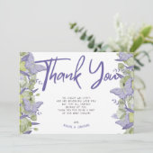 バタフライ&フラワーガールサンキューカード 招待状 (スタンド正面)