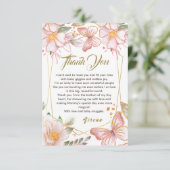 バタフライ&フラワーピンクラブリーサンキューカード サンキューカード (スタンド正面)